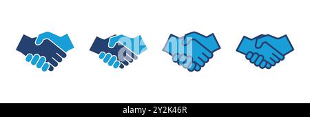 Handshake icon vector. business handshake. contact agreement Stock Vector