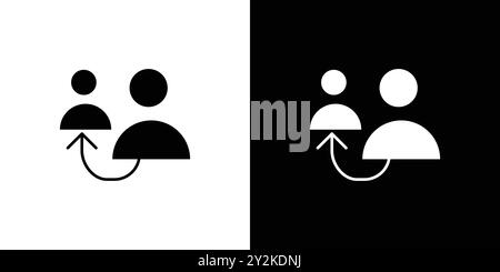 Referrals icon linear logo mark set collection in black and white for web Stock Vector