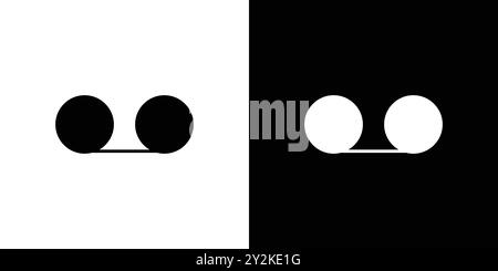 Voicemail icon linear logo mark set collection in black and white for web Stock Vector