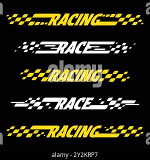 Abstract colourful race lines Stock Vector