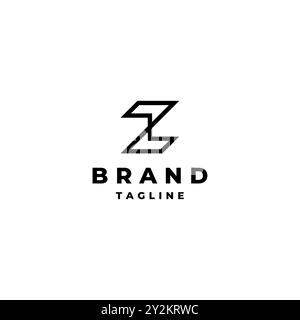 Abstract Initials Letter Z Logo Design. Abstract Lines Minimalist Initial Letter Z Logo Design. Stock Vector