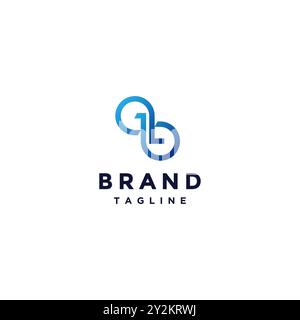 Initial Letter 1L Forming Infinity Symbol Design. Number 1 and L Letter In Middle Infinity Symbol Design. Stock Vector