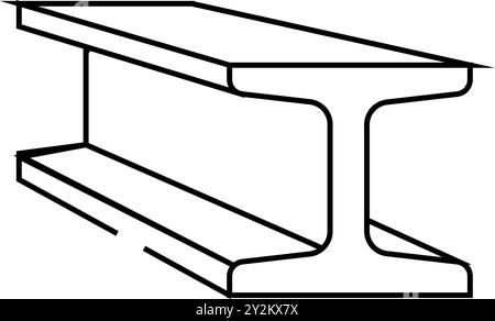 steel girders civil engineer line icon vector illustration Stock Vector ...