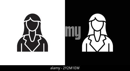 Woman CEO Icon. Girl Lady Female Manager Boss Employer Worker Employee ...