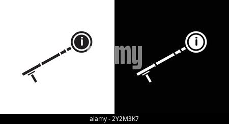 key information icon Black line art vector in black and white outline set collection sign Stock Vector