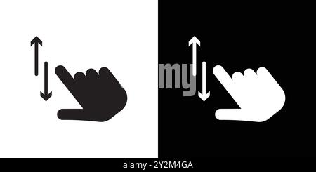 Smart finger move icon outline vector. Phone app. Digital touch Stock ...
