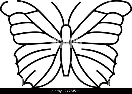 giant blue morpho spring line icon vector illustration Stock Vector ...