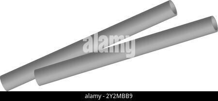 pipe icon 3d illustration design Stock Vector