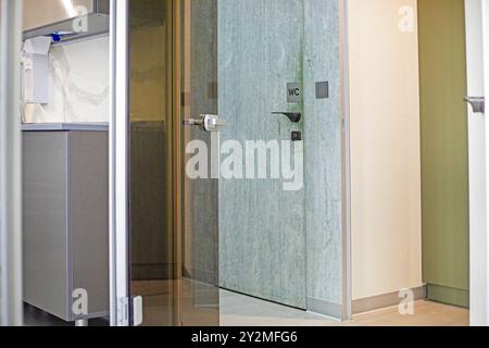 stylish interior with doors to the dentist's office Stock Photo