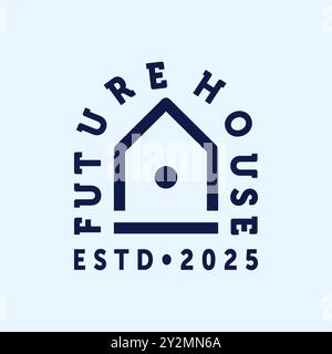 House Line Art Modern Logo Illustration Design. Simple Modern Minimalist House Logo Template Design. Creative House Logo Inspiration Design Stock Vector