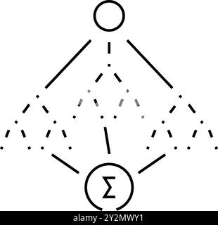 random forest algorithm color icon vector. random forest algorithm sign ...