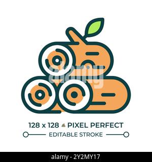 Logging RGB color icon Stock Vector