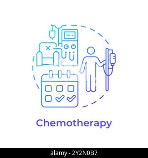 Chemotherapy blue gradient concept icon Stock Vector