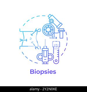 Biopsy blue gradient concept icon Stock Vector