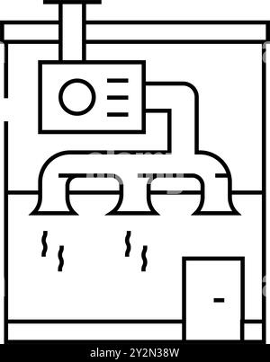air exchange ventilation line icon vector. air exchange ventilation ...