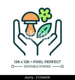 Forest foraging RGB color icon Stock Vector