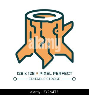 Stump RGB color icon Stock Vector