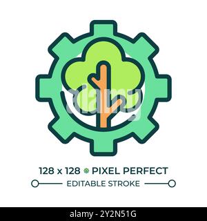Forest management RGB color icon Stock Vector