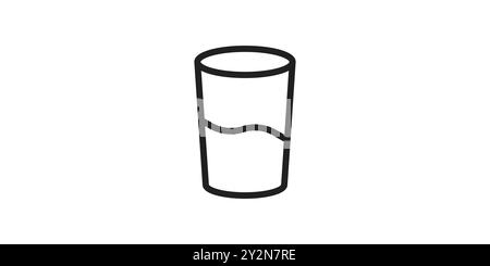 water glass icon design vector template Stock Vector