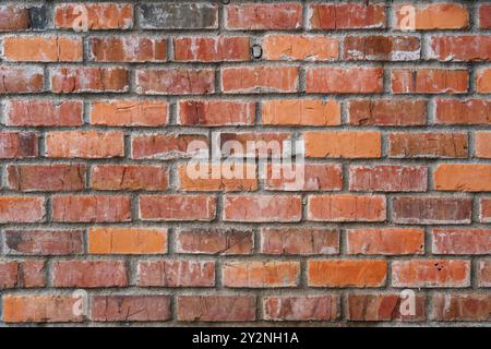 Detailed texture of red brick wall background. Stock Photo