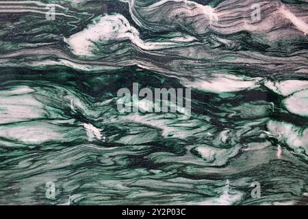 Natural Beauty of Verde Lapponia Marble: Green Marble with White Veins Stock Photo