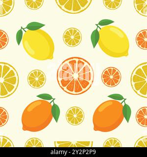 Seamless orange pattern. Abstract art print. Modern design for paper, covers, cards, fabrics, interior items and other users. Vector illustration. Stock Vector