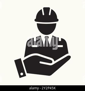 Engineer icon . Construction graphics design element. Stock Vector