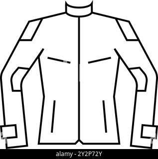 jacket motorcycle line icon vector illustration Stock Vector