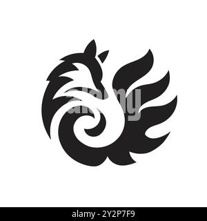 Fox circle Vector Symbol, Suitable for Creative Industry, Multimedia, entertainment, Educations, Shop, and any related business Stock Vector
