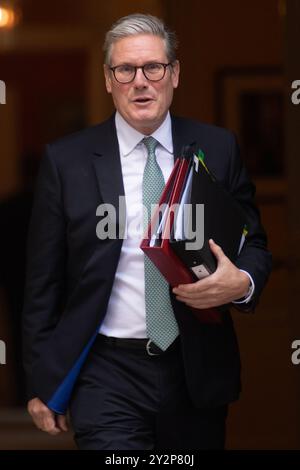 London, UK. 11 Sep 2024. British Prime Minister Sir Keir Starmer departs Downing Street for PMQs. Credit: Justin Ng/Alamy Live News. Stock Photo