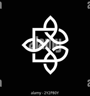 business letter D knots style symbol. letter mark with the intricate beauty of a knot Stock Vector