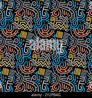 Geometric abstract doddle background, geometric pattern, shapes, art, geometric background, mosaic pattern, geometric abstract, graphic design Stock Vector