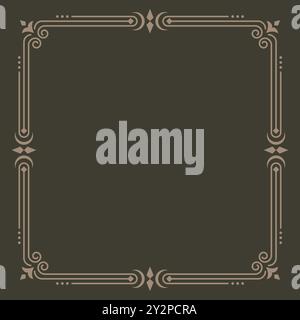 simple line frame Border decorative vector , ornamental decorative frame vector Stock Vector