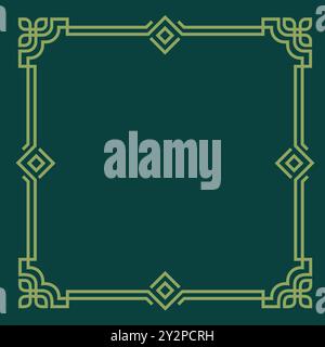 simple line frame Border decorative vector , ornamental decorative frame vector Stock Vector