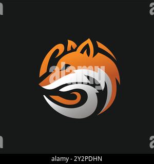 Fox head circle Vector Symbol, Suitable for Creative Industry, Multimedia, entertainment, Educations, Shop, and any related business Stock Vector