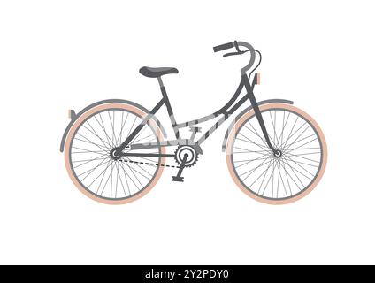 Old classic bicycle illustration, unique sport bicycle Vector Illustration Stock Vector
