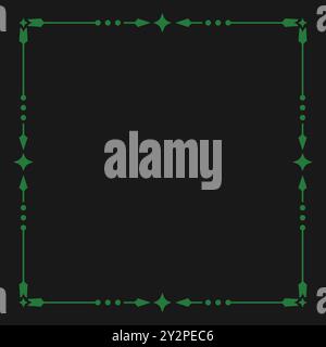 simple line frame Border decorative vector , ornamental decorative frame vector Stock Vector