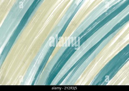 Abstract painted stripes in shades of blues and beige for creative background designs. Stock Photo