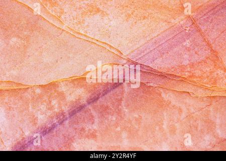 Abstract close-up of multicolored sandstone formations found in Coyote Buttes, within the Paria Canyon-Vermilion Cliffs Wilderness, Arizona, showcasin Stock Photo