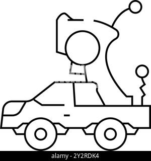 remote controlled toy child line icon vector illustration Stock Vector ...