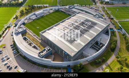 Aerial pitches at Etihad Campus part of Manchester City FC Stock Photo