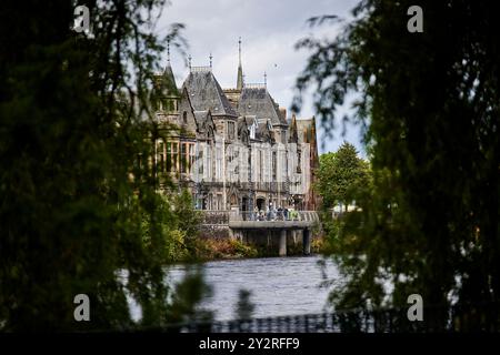 Perth, River Tay looking to Tay Street in the town centre Stock Photo