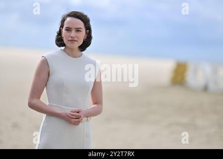 Deauville, France. 11th Sep, 2024. Daisy Ridley attending a photocall during the 50th American Film Festival in Deauville, France on September 11, 2024. Photo by Julien Reynaud/APS-Medias/ABACAPRESS.COM Credit: Abaca Press/Alamy Live News Stock Photo