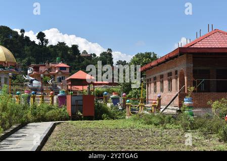 Shree Pancha Mahalaxmi Temple - Viral Temple in Sankhu - Hindu temple in Changunarayan, Nepal Stock Photo