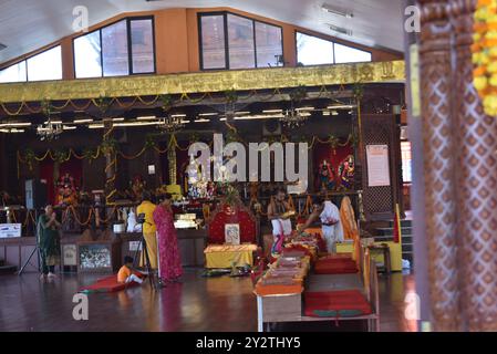 Shree Pancha Mahalaxmi Temple - Viral Temple in Sankhu - Hindu temple in Changunarayan, Nepal Stock Photo