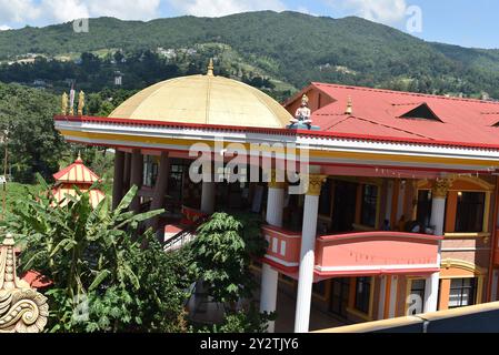 Shree Pancha Mahalaxmi Temple - Viral Temple in Sankhu - Hindu temple in Changunarayan, Nepal Stock Photo