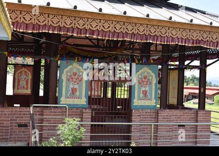 Shree Pancha Mahalaxmi Temple - Viral Temple in Sankhu - Hindu temple in Changunarayan, Nepal Stock Photo