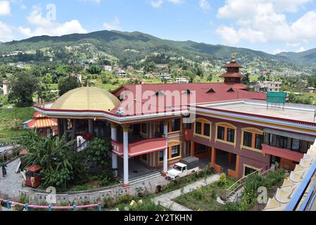 Shree Pancha Mahalaxmi Temple - Viral Temple in Sankhu - Hindu temple in Changunarayan, Nepal Stock Photo