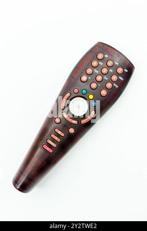 netbox netgem digital television  tv remote control isolated on white studio background designed by sam hecht for ideo Stock Photo