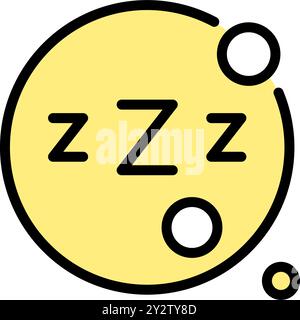 Night sleep icon vector. Insomnia problem. Earplug Color Icon. Simple Flat style sign isolated on white. Stock Vector